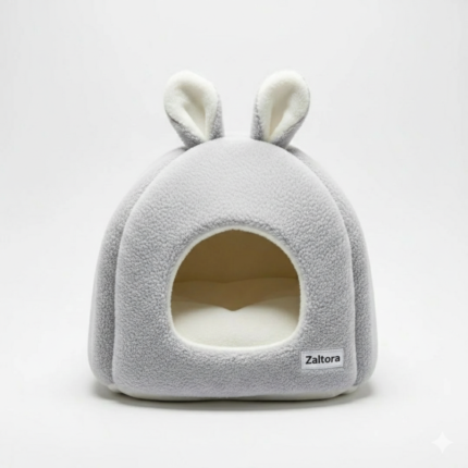 Zaltora Cozy Rabbit House - Plush Indoor Bunny Hutch & Hideout for Small Pets